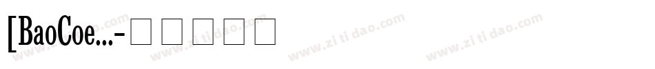 [BarlowConden...字体转换